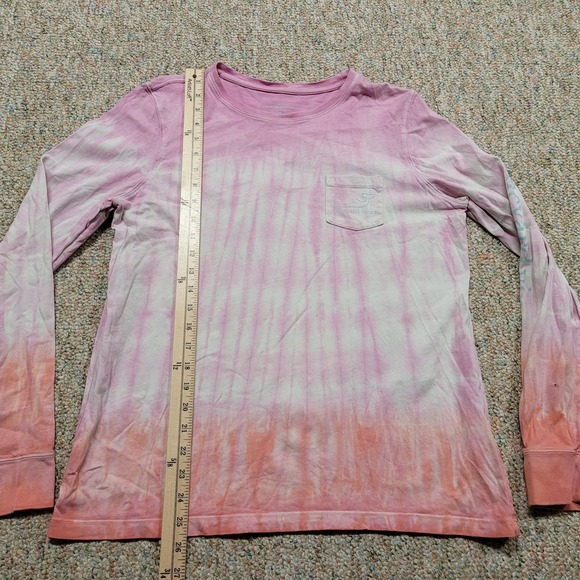 Vineyard Vines Shirt Men Medium Colorful Tie Dye Pullover Long Sleeve Whale Logo - Picture 10 of 16